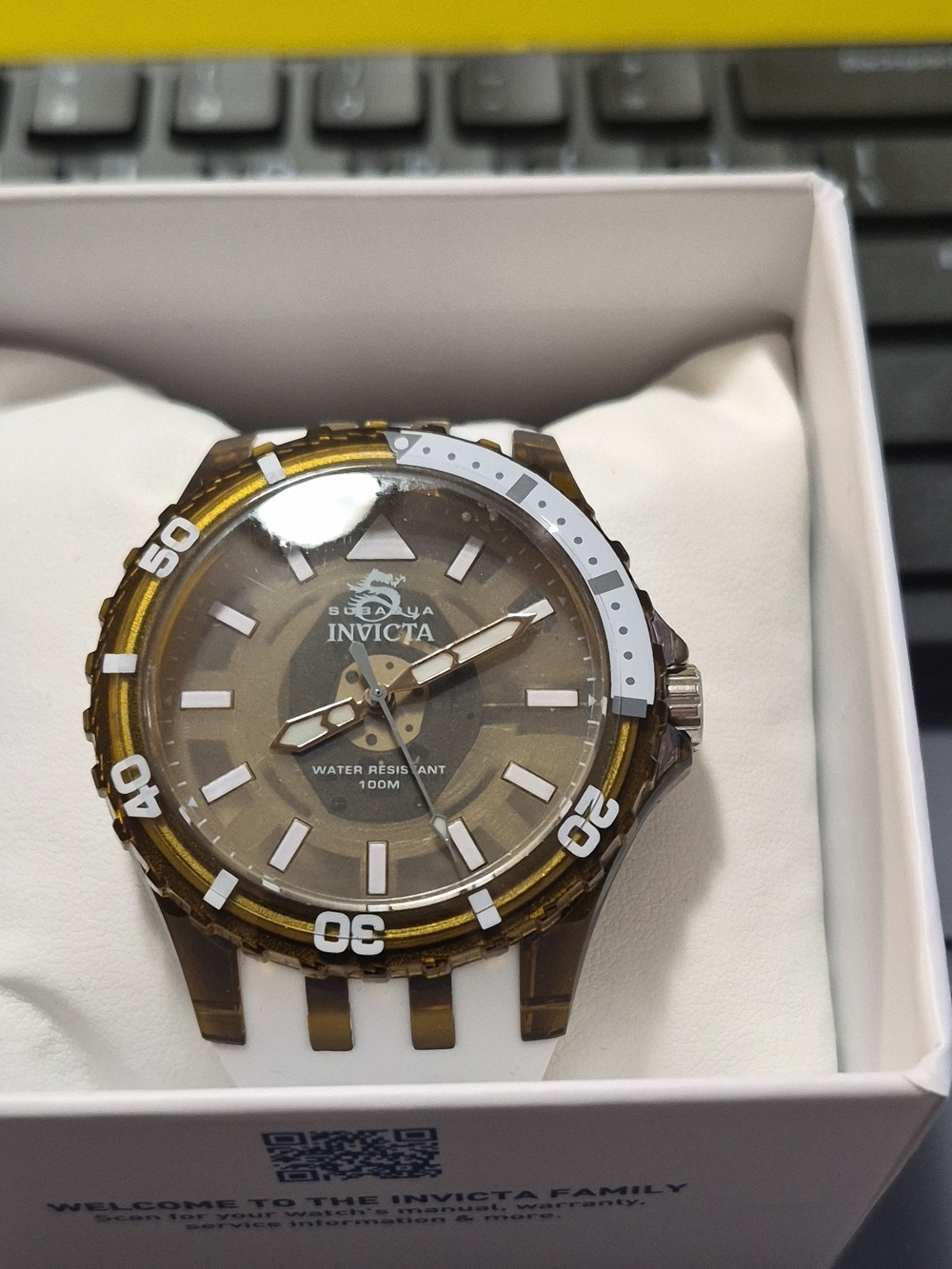 Invicta Men’s Brown Transparent Dive Watch - Water Resistant 100M